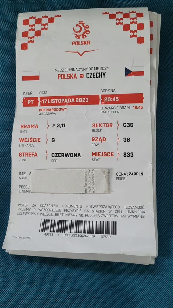 Bilet Polska - Czechy conajmniej 2 zgjęcia