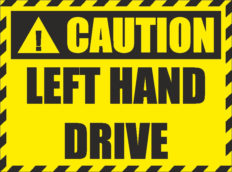 Naklejka Caution Left Hand Drive GN238