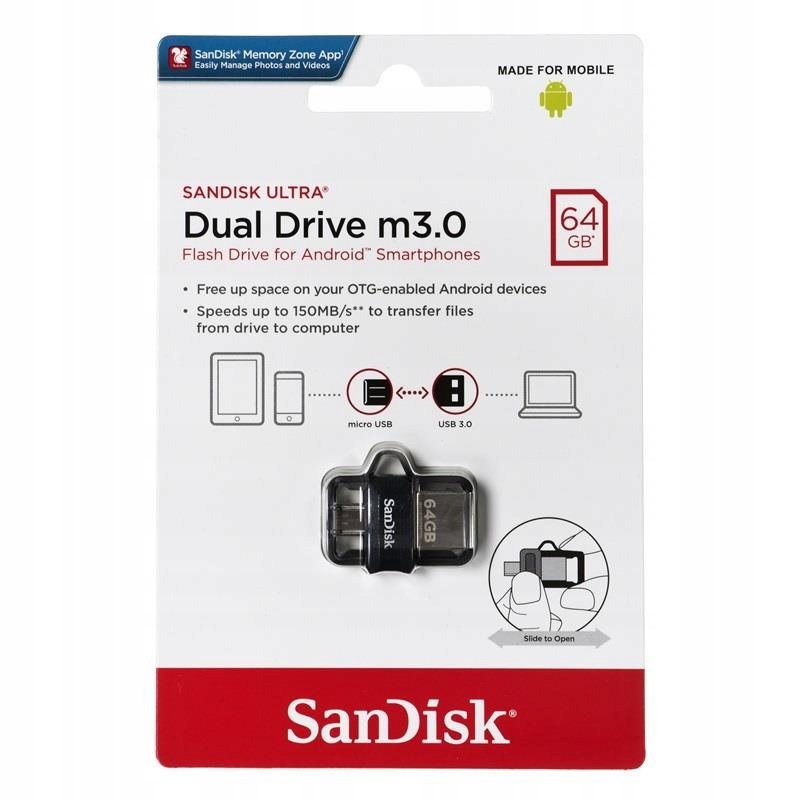 Pendrive SanDisk Ultra Dual Drive SDDD3-064G-G46 (