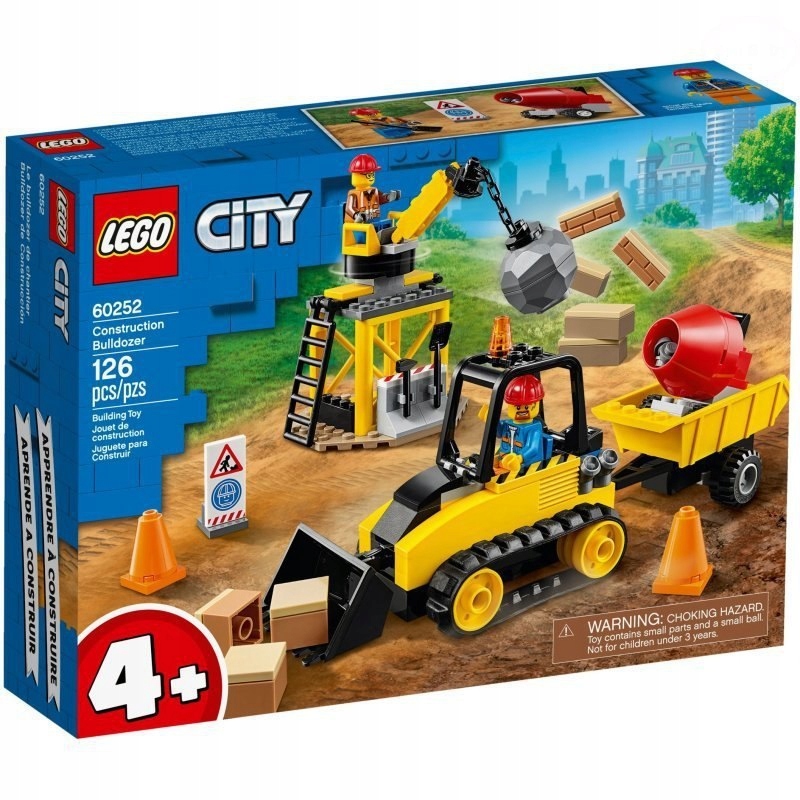 Buldożer budowlany LEGO CITY dla dziecka 4+ 60252