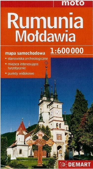 Rumunia, Mołdawia mapa samochodowa 1:600 000