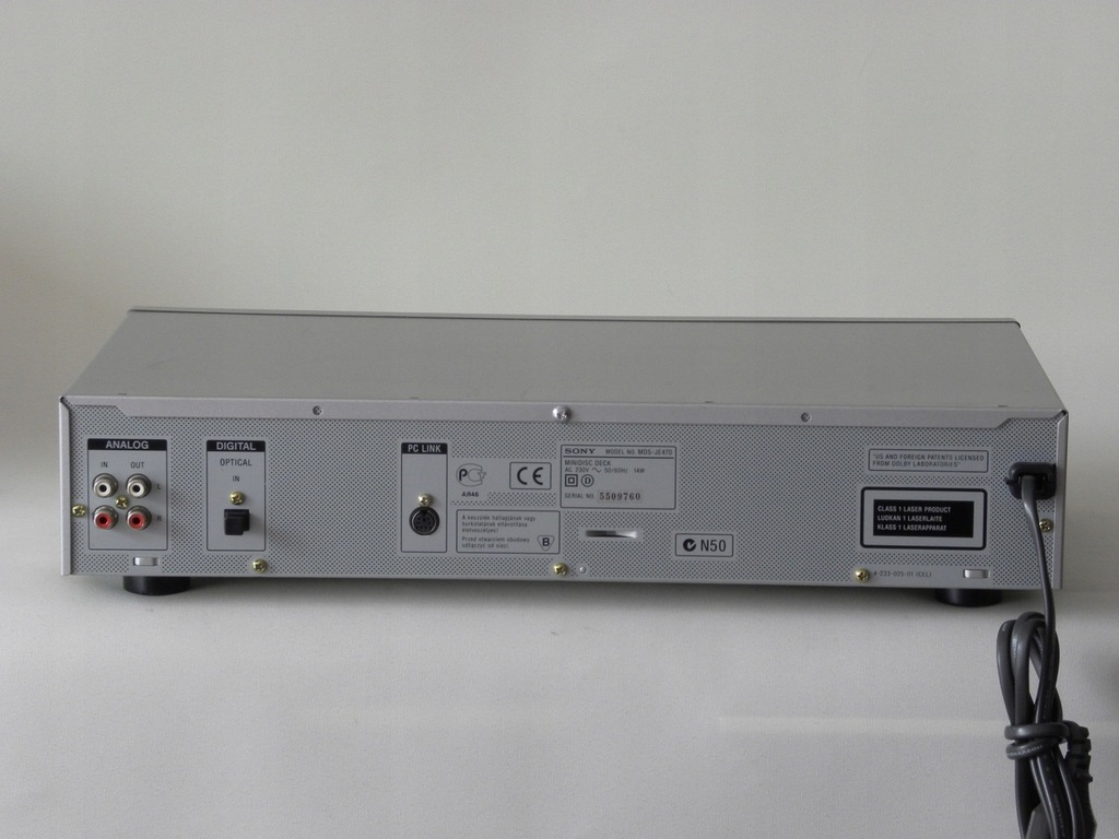 SONY MDSJE470 odtwarzacz MD(minidisc) LP2/LP4 8221678933