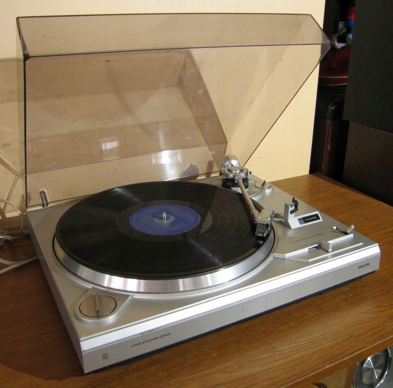 PHILIPS F-7114 ELEGANCKI GRAMOFON AUTOMAT ZADBANY