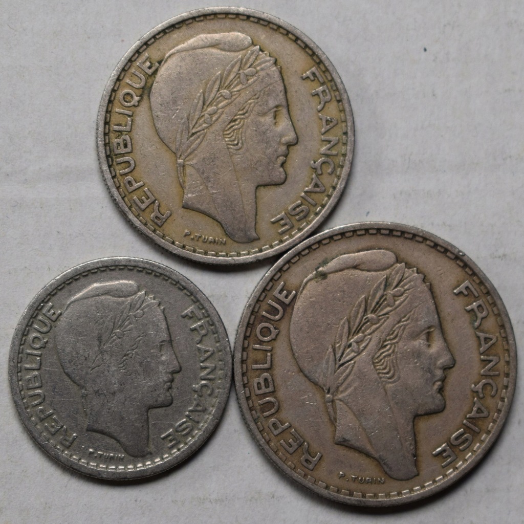 1949-1950 Algieria Kolonia - 20, 50, 100 franków