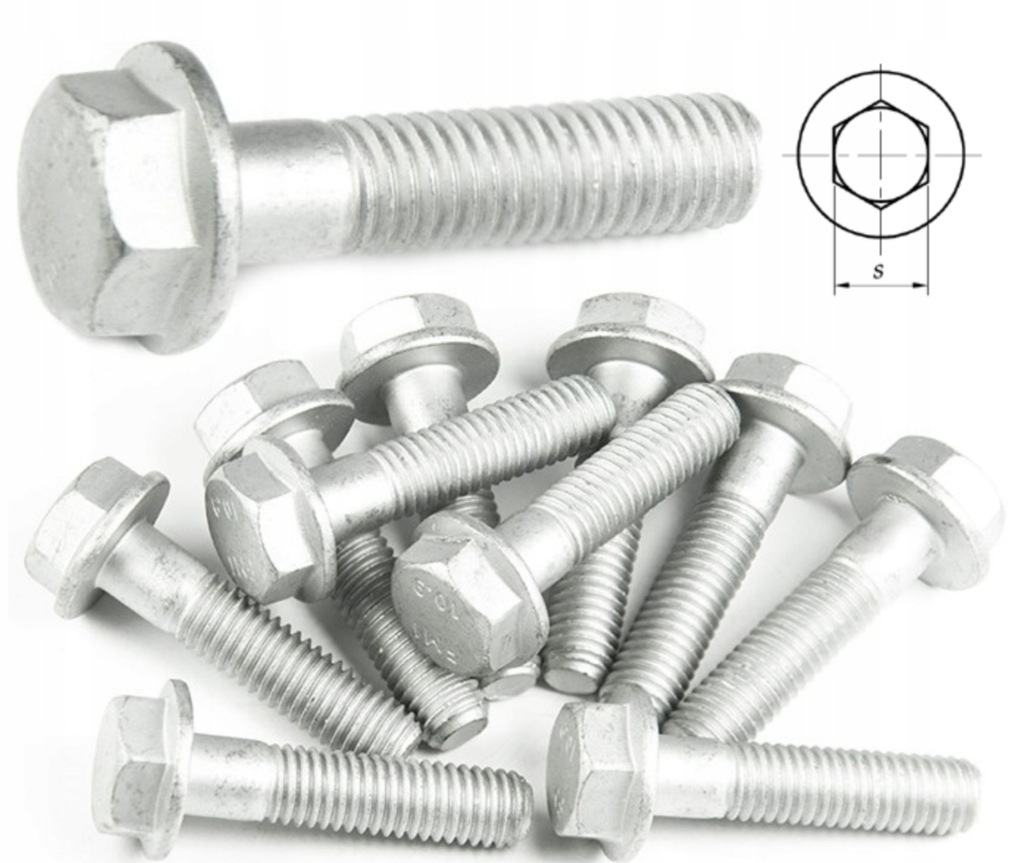 5) M10-1,5x140 Bulloni Flangia Testa Esagonale Grado 10,9 - Foto 6