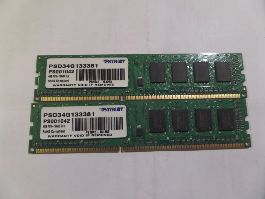 RAM Patriot DDR3 2x4 PSD34G1333381 14378731835 oficjalne