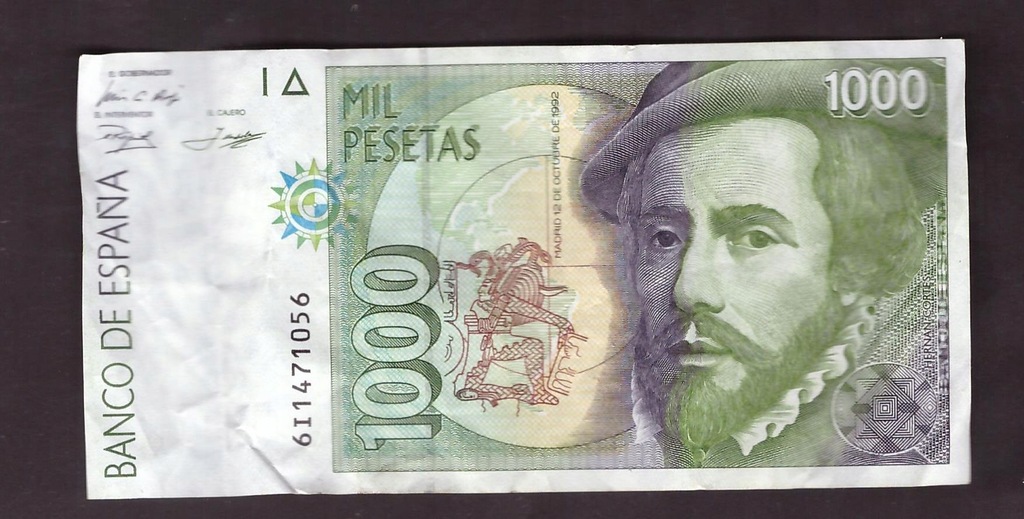 Hiszpania - banknot - 1000 Peset 1992 rok