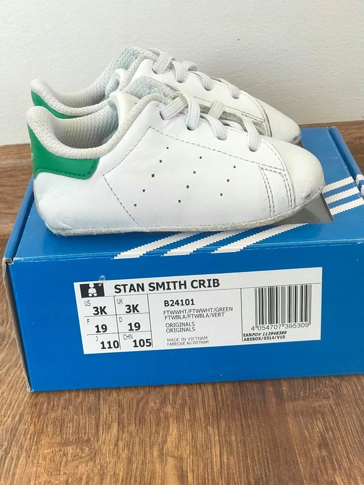Adidas Buty Dziecięce dla Chłopców, Biały, Skóra, 2019, 19 Adidas Buty Dziecięce dla Chłopców, Biały, Skóra, 2019, 19