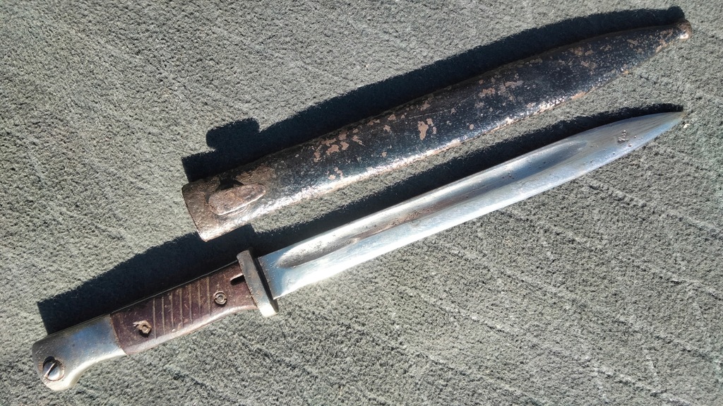 Oryginal IIWS Niemcy Bagnet wz.84/98 do karabinu Mauser