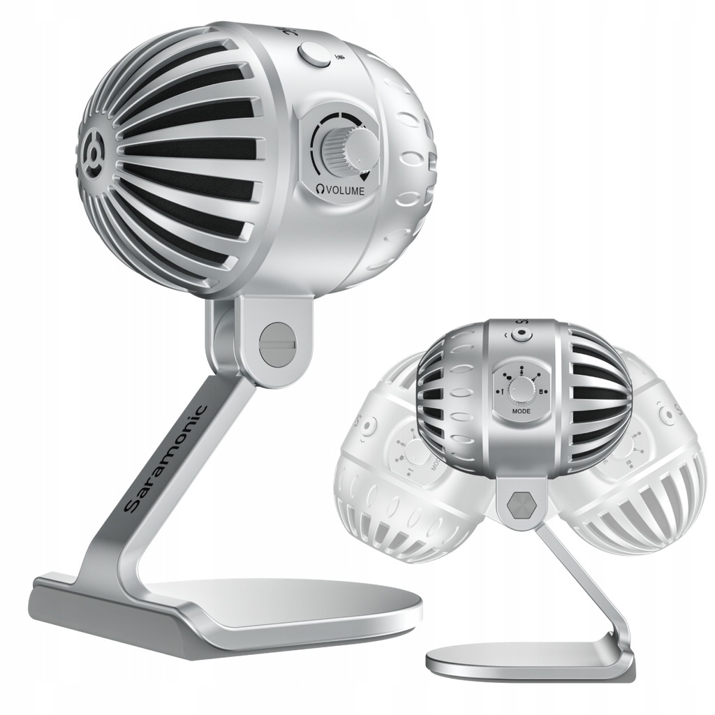 MIKROFON DO KOMPUTERA POJEMNOŚCIOWY USB SARAMONIC MTV550 STUDYJNY 5w1 RETRO