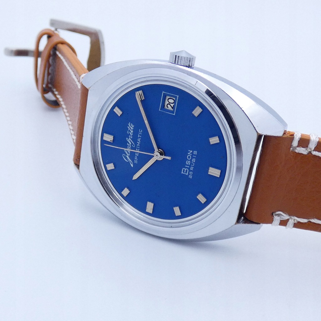 Glashutte SPEZIMATIC Bison BLUE__80'e