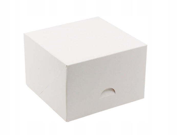 Pudełka na ciasto 15x15x10 cm cukiernicze białe klapowe 50 sztuk
