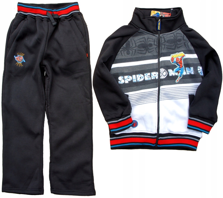 SPIDERMAN MARVEL DRES BLUZA SPODNIE OCIEPLANY 98