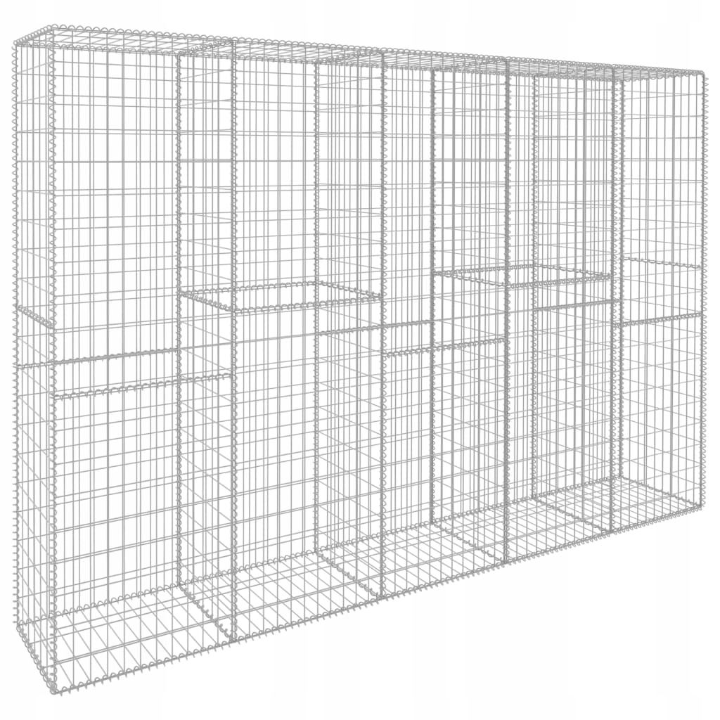 Ściana gabionowa z pokrywą VidaXL 300x50x200