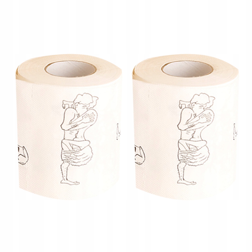2 rolki Kreatywny druk Papier toaletowy Przydatny