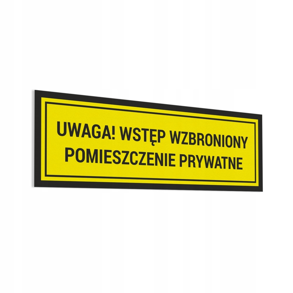 Naklejka - Pomieszczenie Prywatne, Wstęp Wzb 10x30