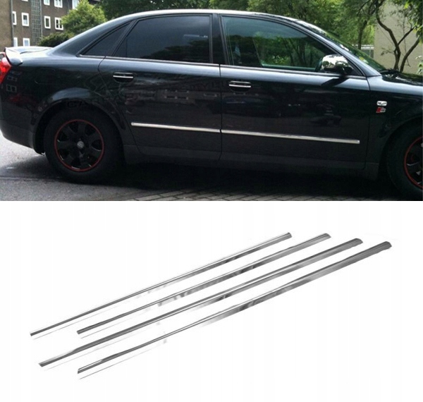 AUDI A4 B6 Sedan Listwy CHROM BOCZNE DRZWI Tuning