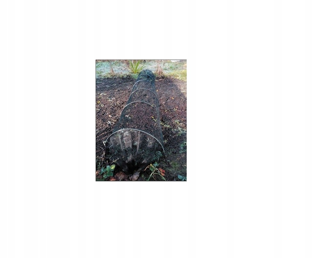 MINI TUNEL OGRODOWY OCHRONNY ROŚLIN CZARNA SIATKA 300cm