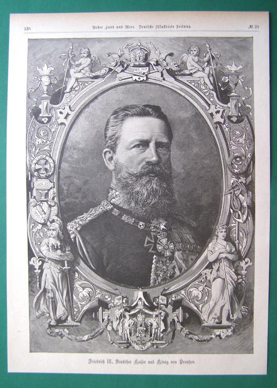 FRYDERYK III HOHENZOLLERN PRUSY NIEMCY 1888