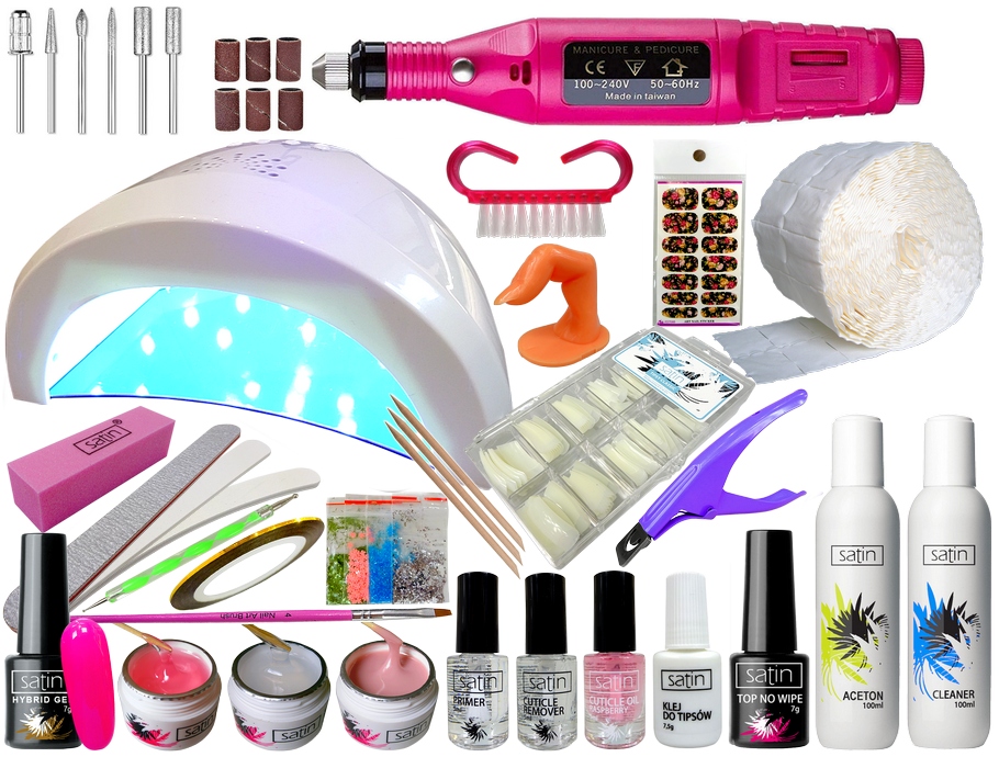 ZESTAW STARTOWY DO PAZNOKCI LAMPA + FREZARKA