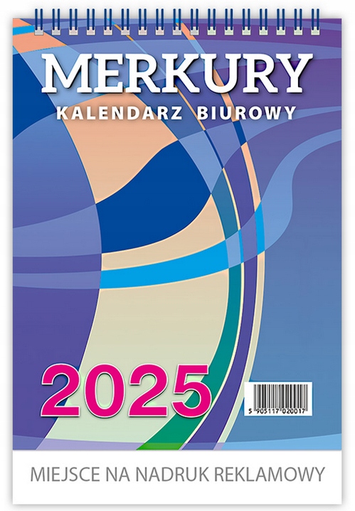 KALENDARZ BIUROWY BIURKOWY MERKURY STOJĄCY SPIRALA 2025