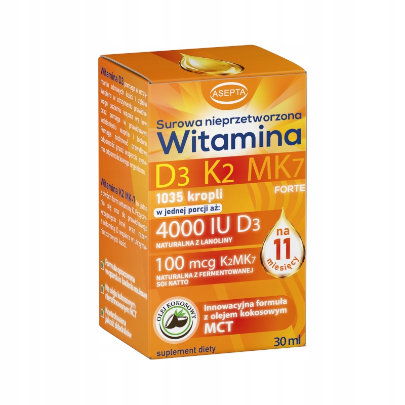 ASEPTA Witamina D3 + K2 MK7 forte - 30ml ____________