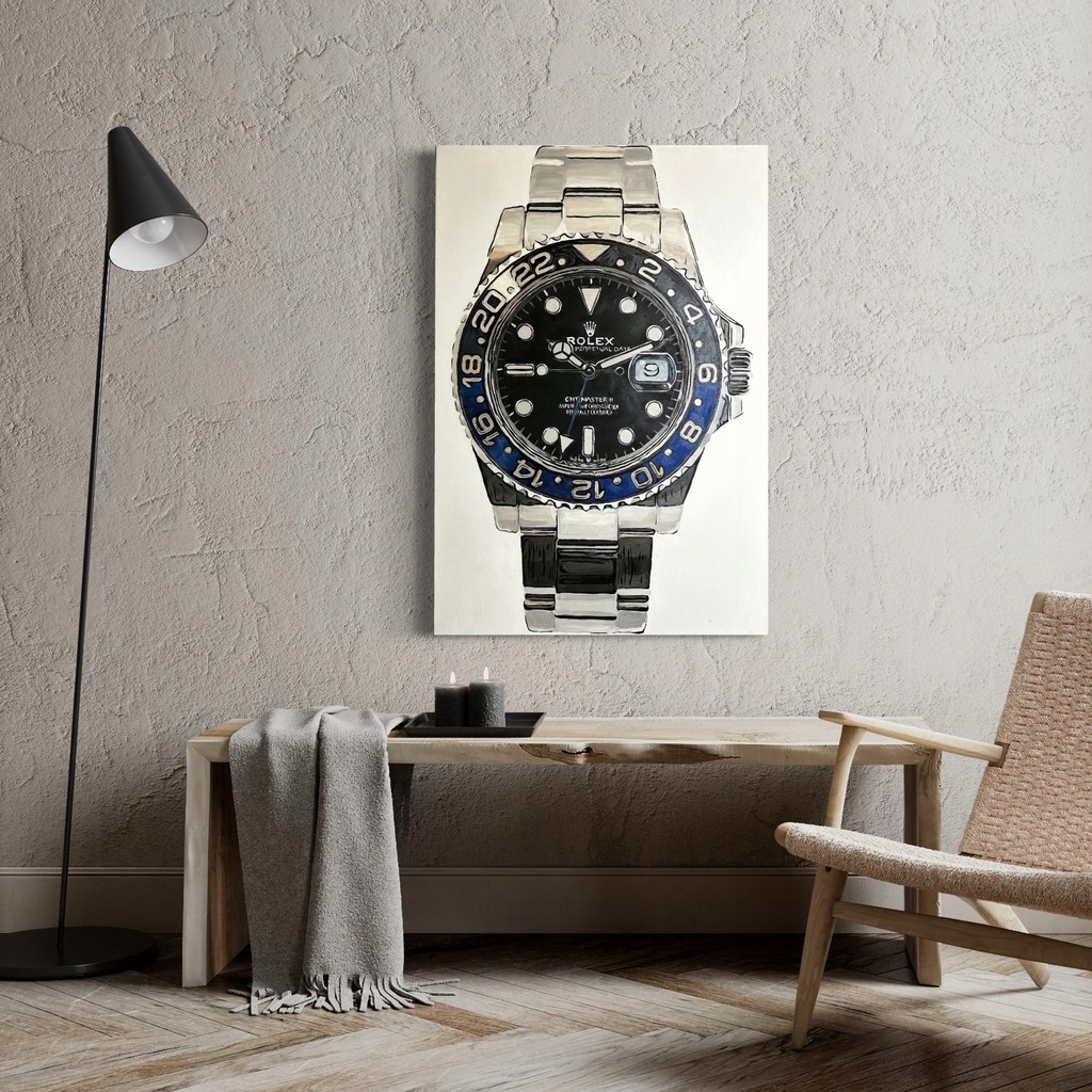 Obraz Rolex GMT Master II Batman Ręcznie Malowany