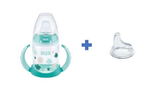 NUK Butelka 150ml.z uchwytami-ustnik gratis