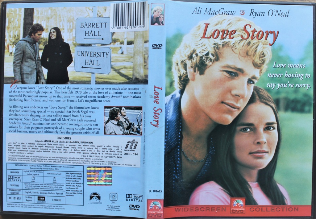 LOVE STORY A. Hiller R. O'Neal A. MacGraw
