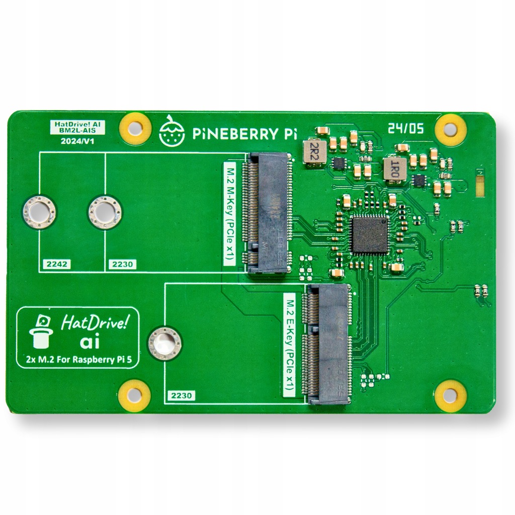 Adapter HatDrive! AI do dysków NVMe oraz Coral Edge TPU dla Raspberry Pi 5