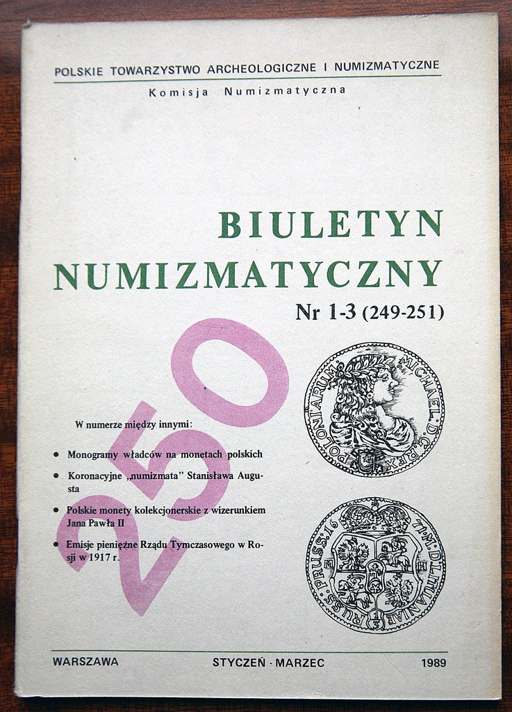 Biuletyn Numizmatyczny 1-3 1989