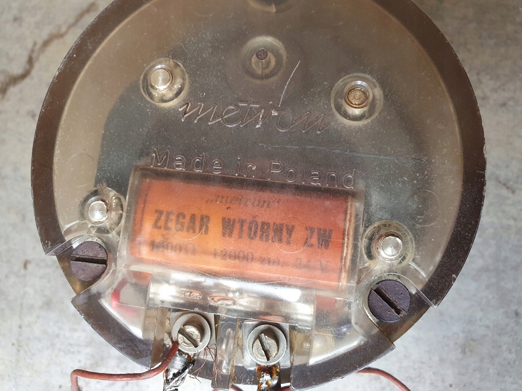 Stary zegar kolejowy wtórny Metron Z-852 - 10936489463