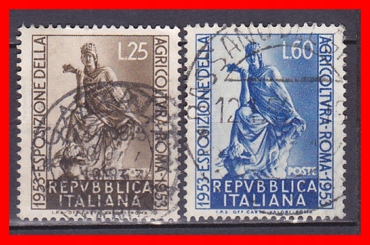WŁOCHY - znaczek kasowany z 1953 roku. Z 3207.