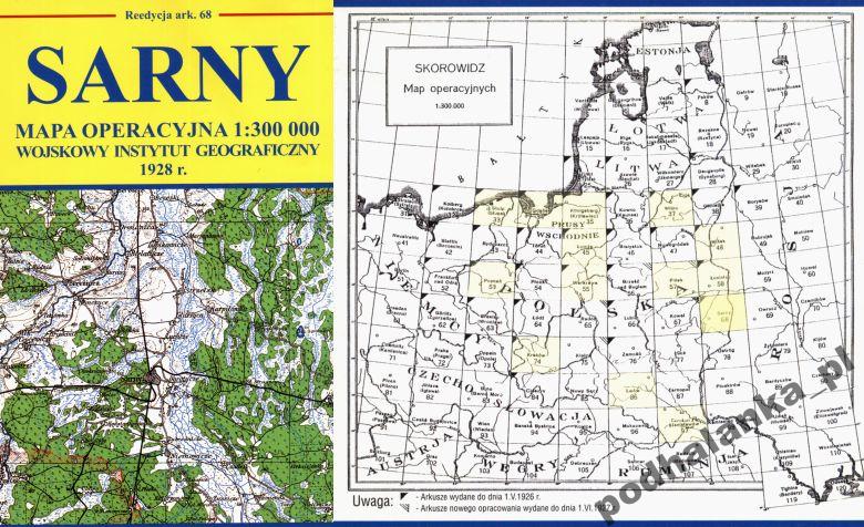 Sarny - reedycja mapy z 1928