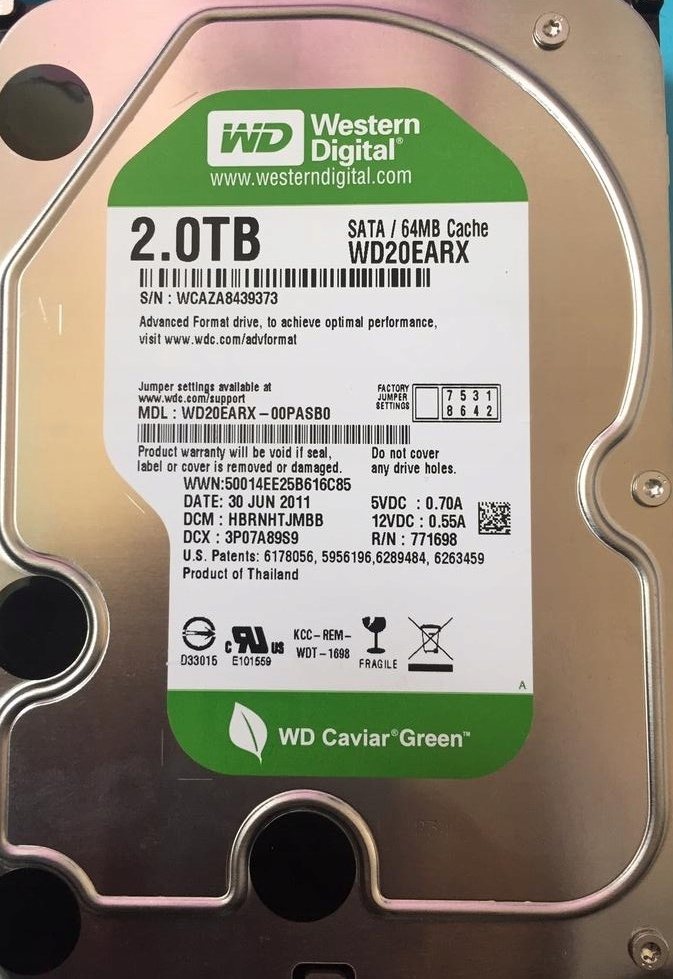 WD Caviar Green 2TB (WD20EARX)