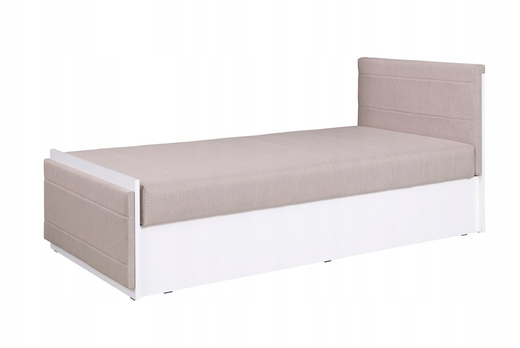 Łóżko z pojemnikiem IWA IW6 biały + avellino 808