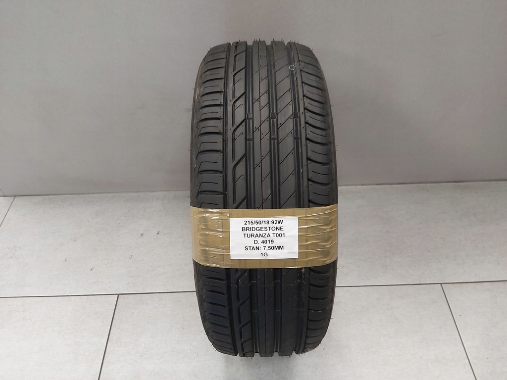 215/50/18 92W BRIDGESTONE TURANZA T001 DOT.4019R