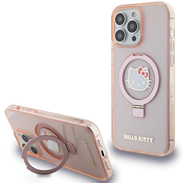 Hello Kitty HKHMP15XHRSGEP iPhone 15 Pro Max 6.7" różowy/pink hardcase Ring