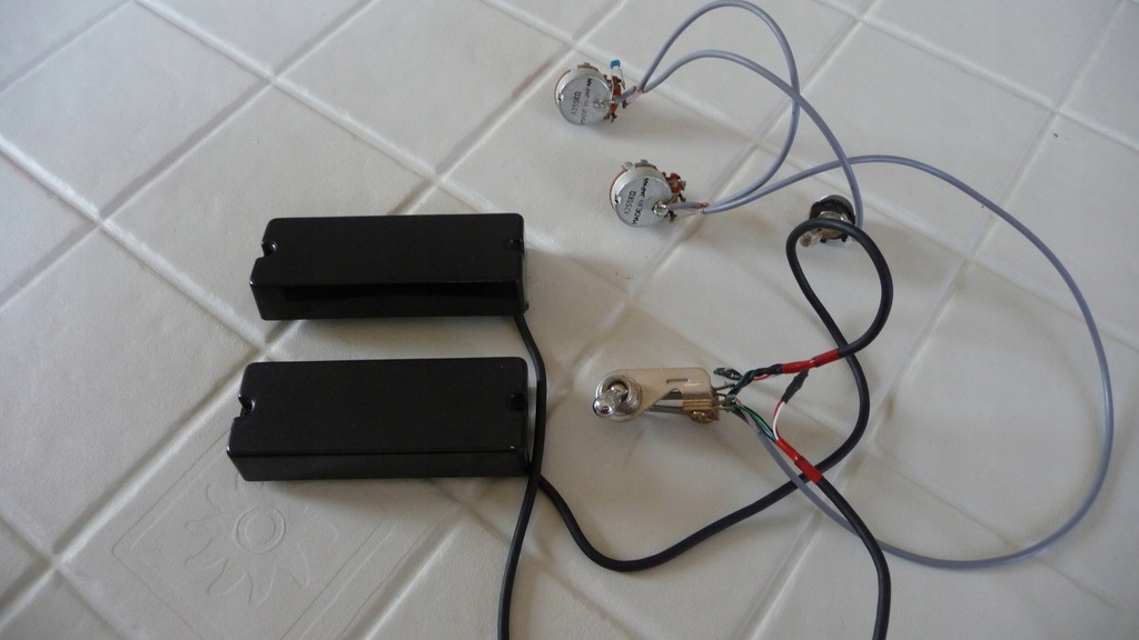 ZESTAW 2 X HUMBUCKER PICKUP BAS -CAŁA ELEKTRONIKA