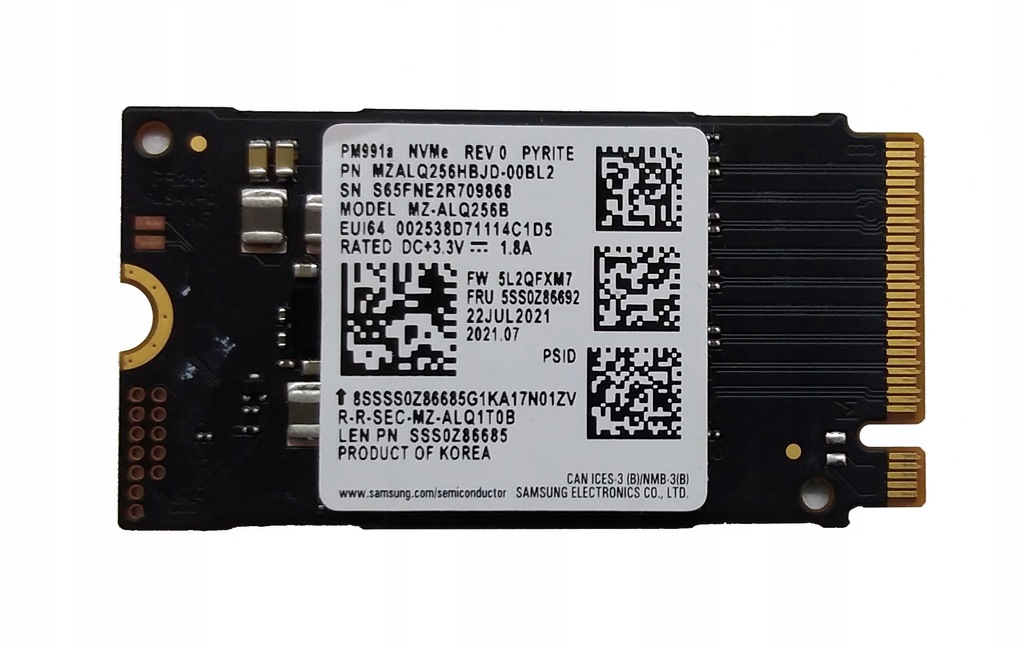 DYSK SSD 256GB SAMSUNG MZALQ256HBJD-00BL2 NVMe - 13236607131 ...