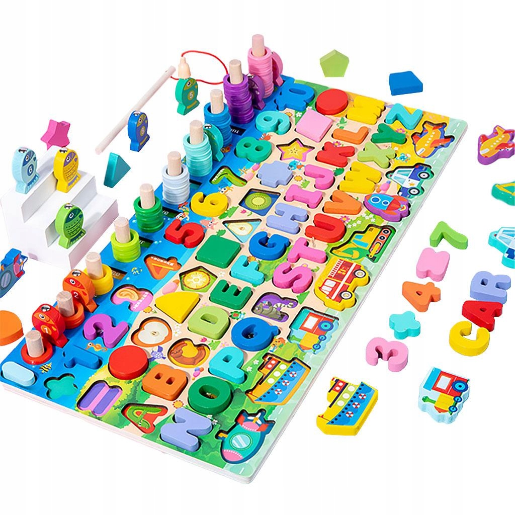 Kids Wooden Puzzle Math Game Sorting Toy Wooden