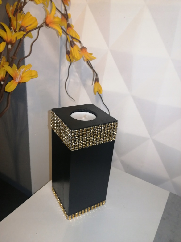 Świecznik 10cm Glamour Świeca prezent dekoracja