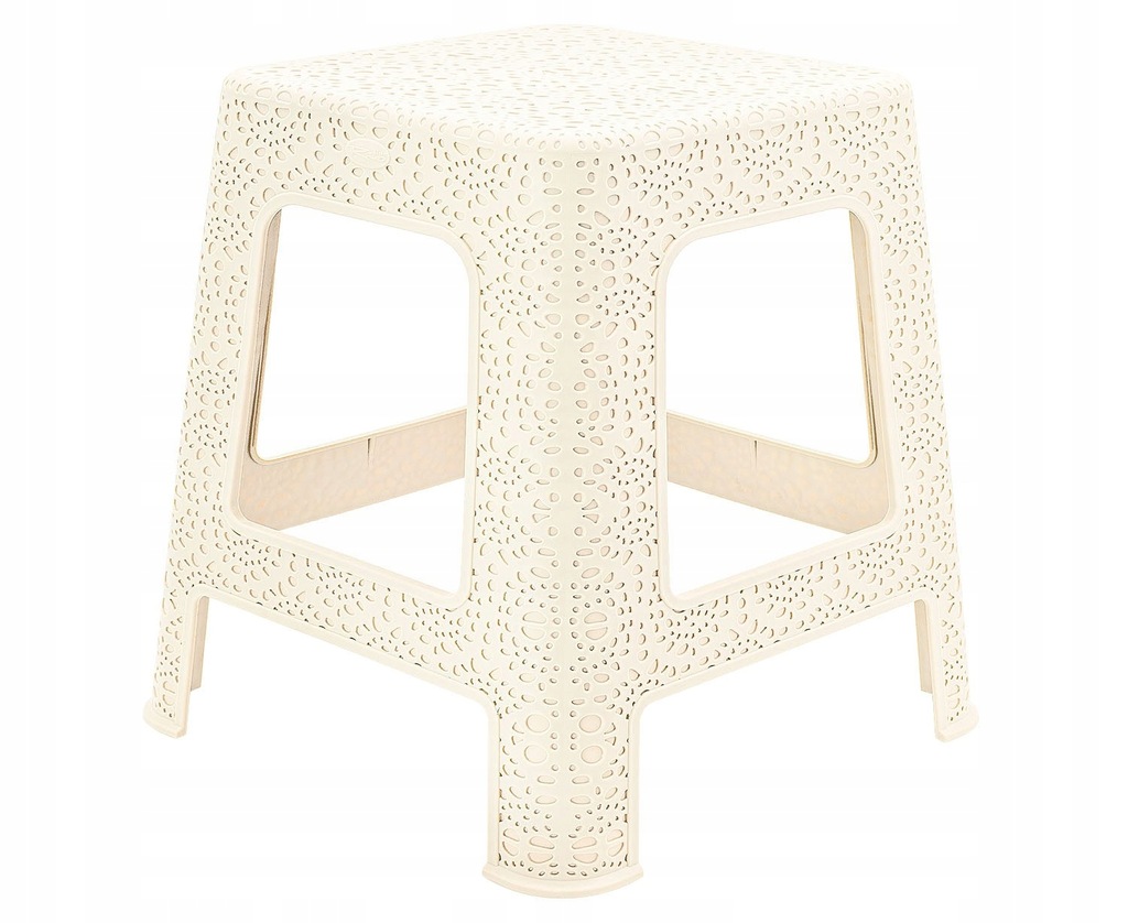 Taboret stołek krzesełko podest duże Lacy Ivory