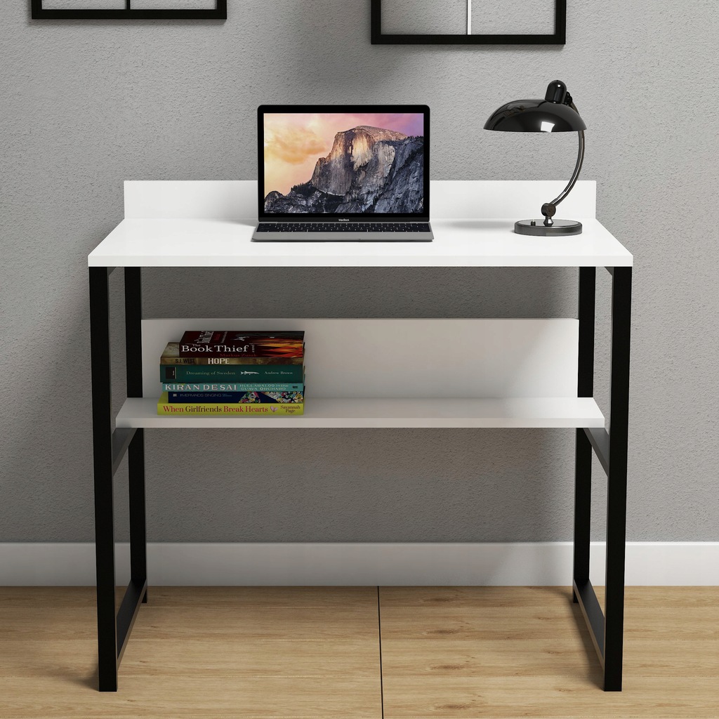 Купить Письменный стол Momento 90 см, индустриальный белый: отзывы ...