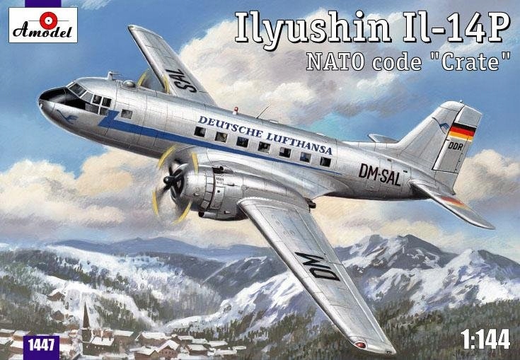 Ilyushin Il-14P Ił-14P Amodel 1447 skala 1/144