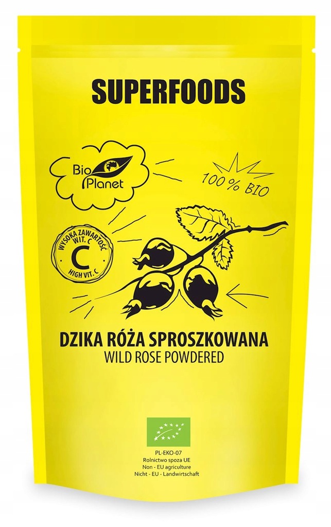 SUPERFOODS DZIKA RÓŻA SPROSZKOWANA 150G BIO PLANET