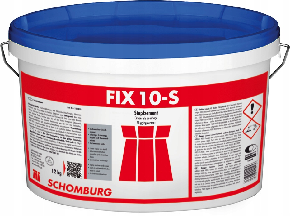 Schomburg FIX10S błyskawiczny cement do przecieków