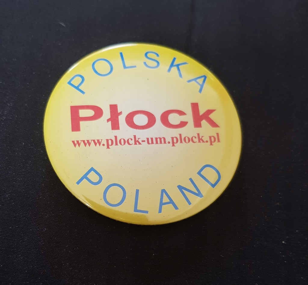 odznaka plakietka PŁOCK POLSKA POLAND zapinka