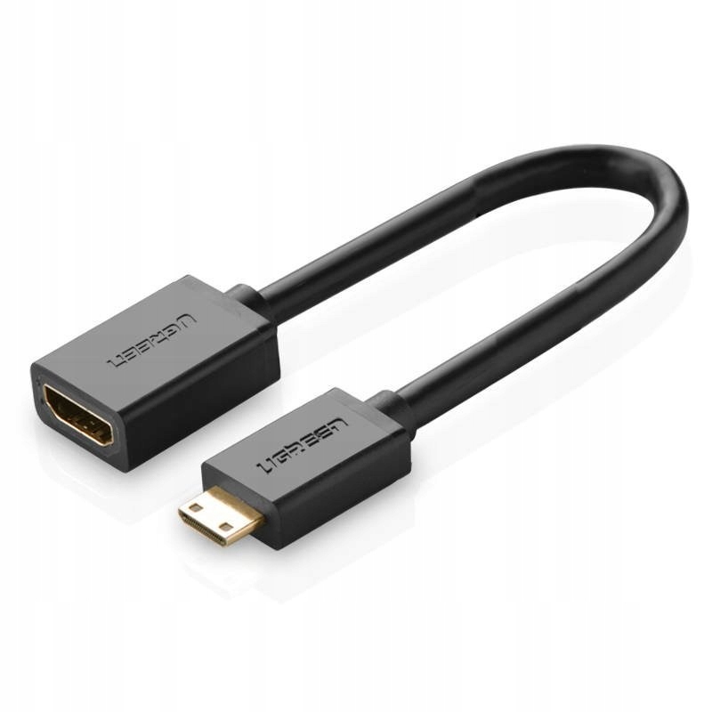 UGREEN Adapter UGREEN 20137 Mini HDMI do HDMI, 22cm (czarny) ]]