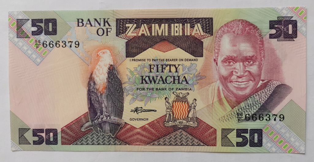 Zambia 50 kwacha 1988 UNC